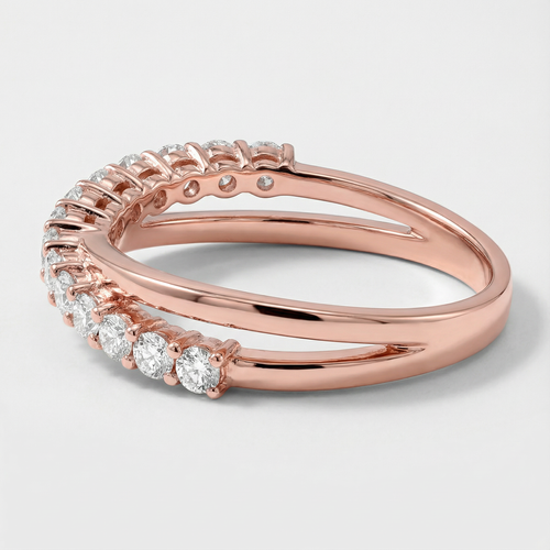 0.35ct Lab Diamond Stackable Band | 10K Rose Gold