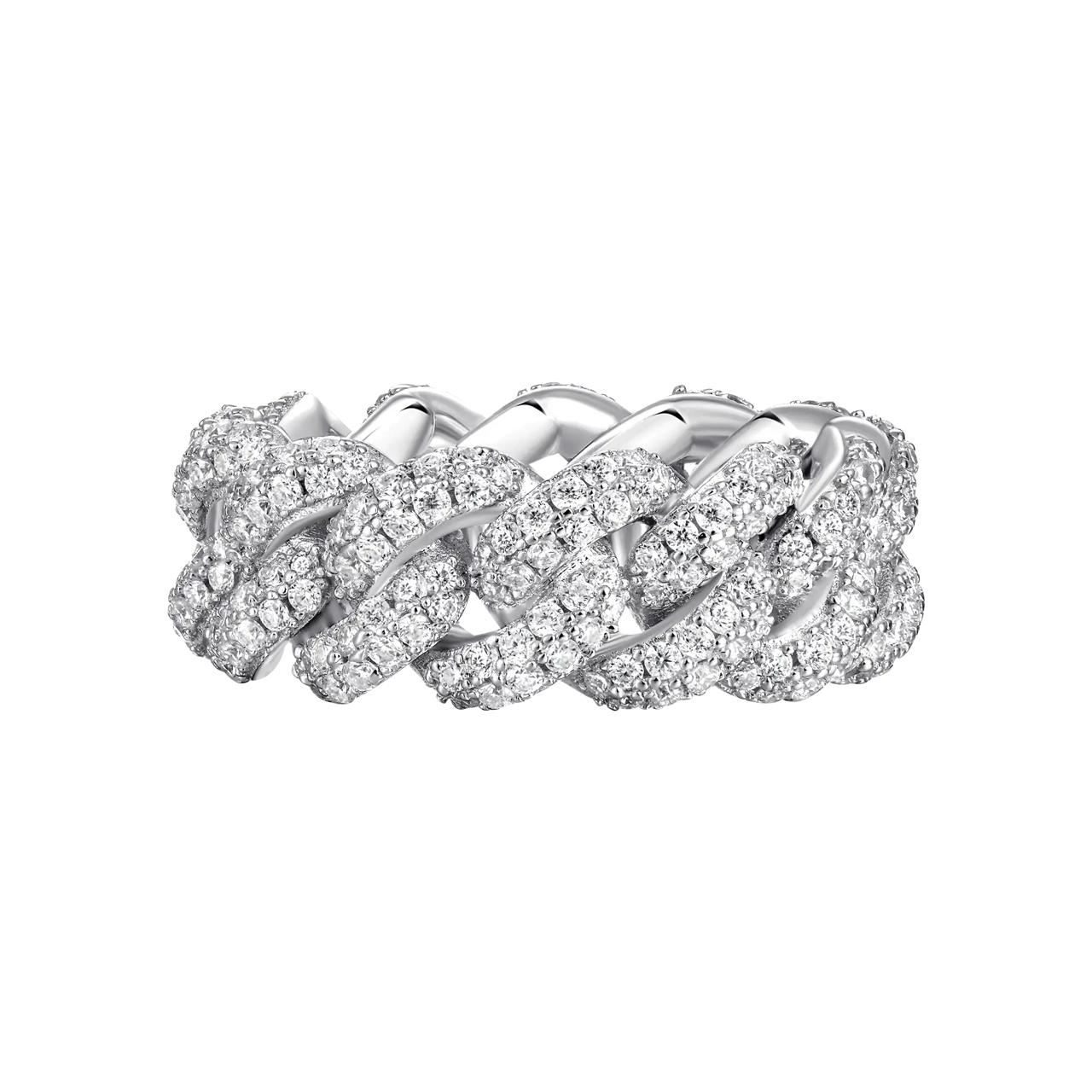 3ct Lab Diamond Cuban Weave Band | IGI Certified | 10K White Gold