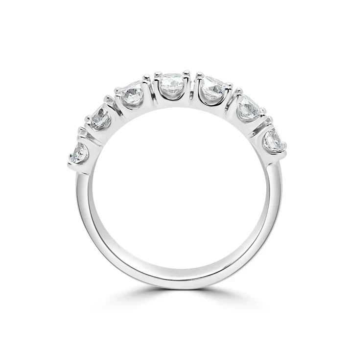 1.15ct Lab Diamond Semi-Eternity Ring | VS2+ | 10K White Gold