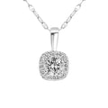 0.60ct Halo Diamond Pendant Necklace in 14K Gold with 16 inch Chain