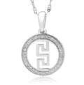 0.20ct Greek Key Lab Diamond Pendant | VS2+ | 10K Yellow Gold