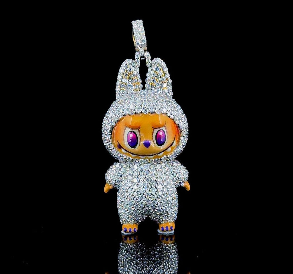 3.1ct Lab Diamond Bunny Pendant | IGI Certified VVS | Silver