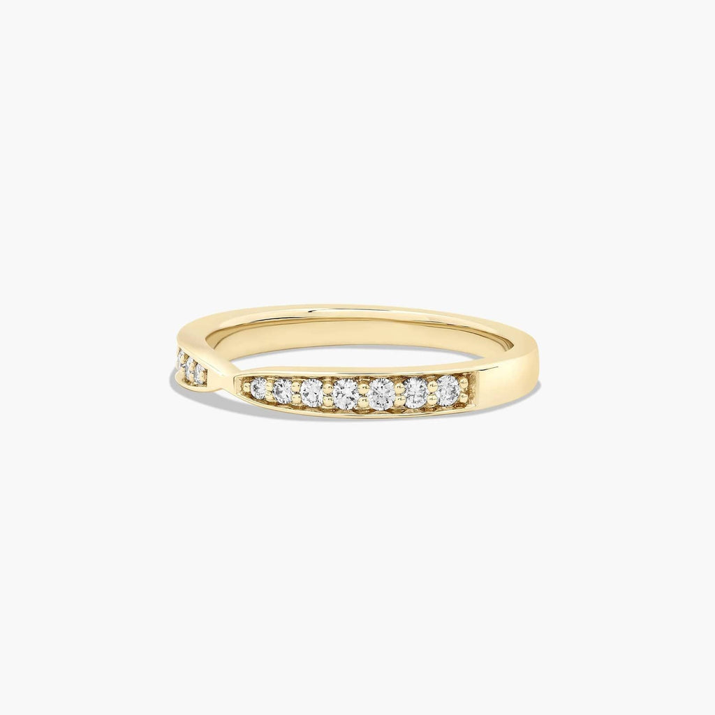 0.21ct Tapered Pavé Diamond Wedding Ring | 10K Gold
