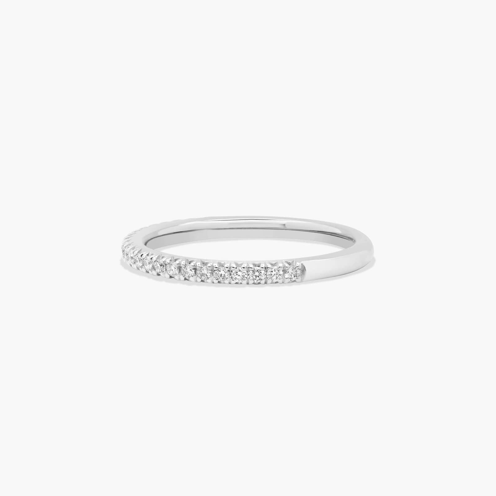 0.18ct Flush Fit French Pavé Diamond Wedding Ring | 10K Gold