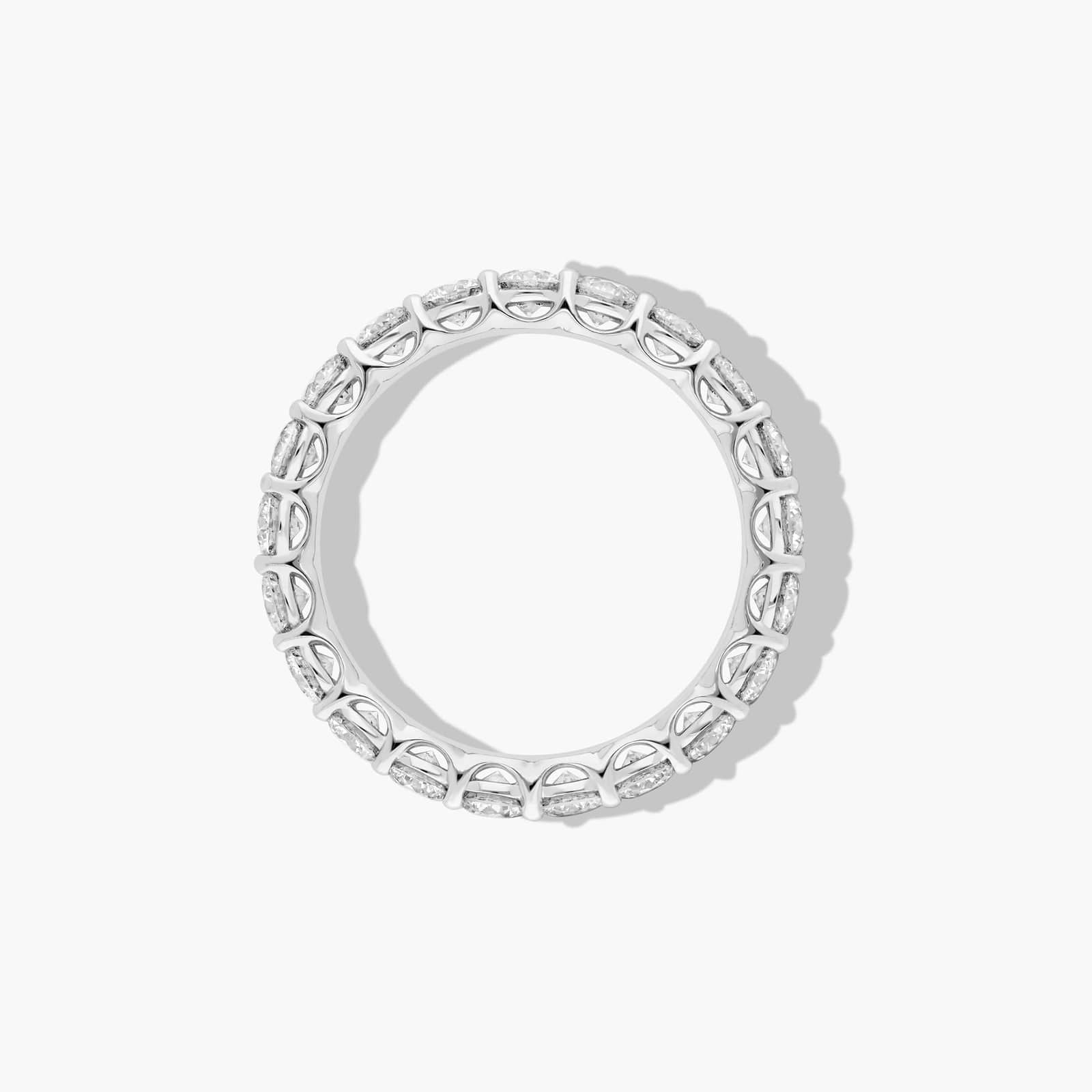 2ct Low Dome Basket Eternity Ring | 10K White Gold