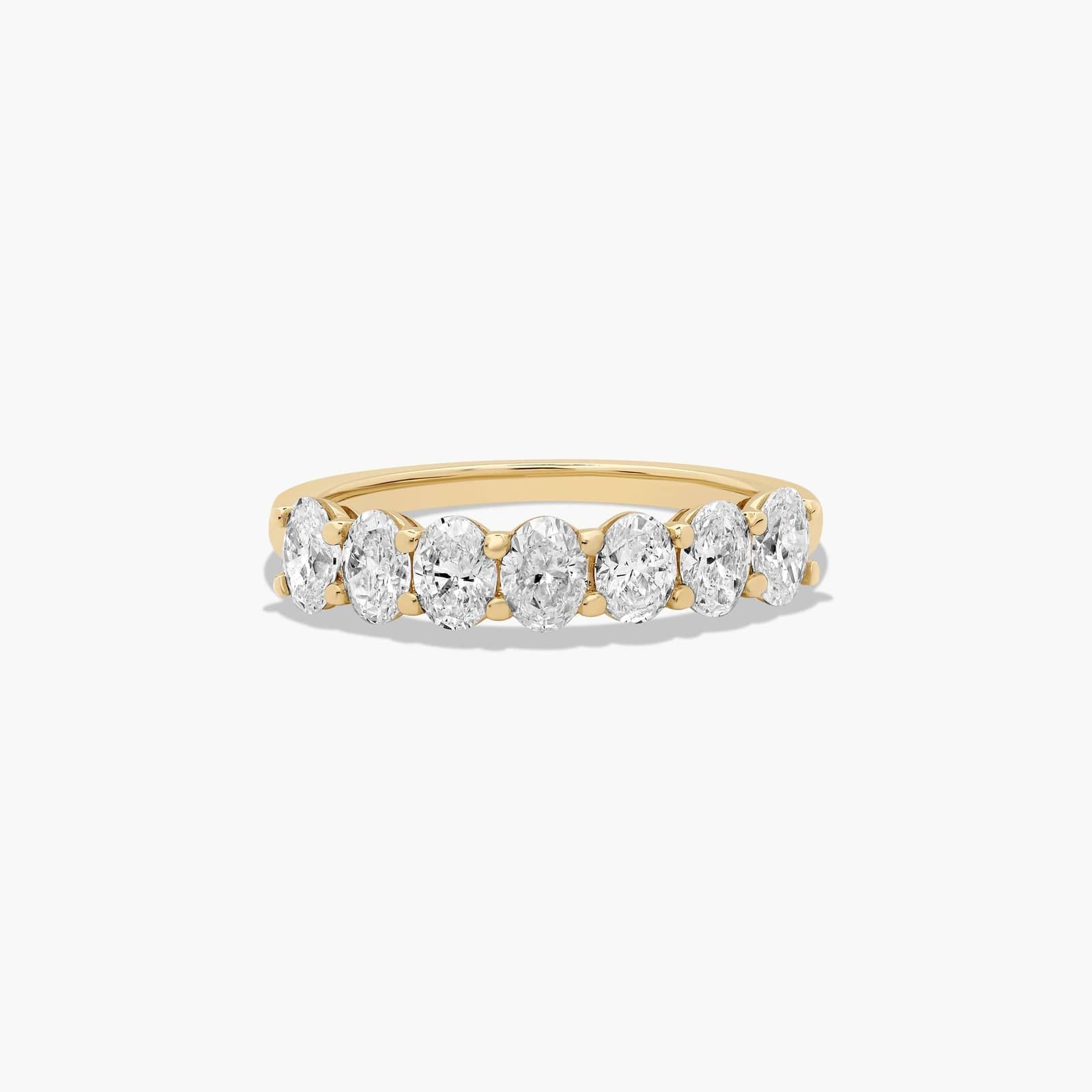1ct Seven Stone Oval Cut Anniversary Ring | 10K Gold