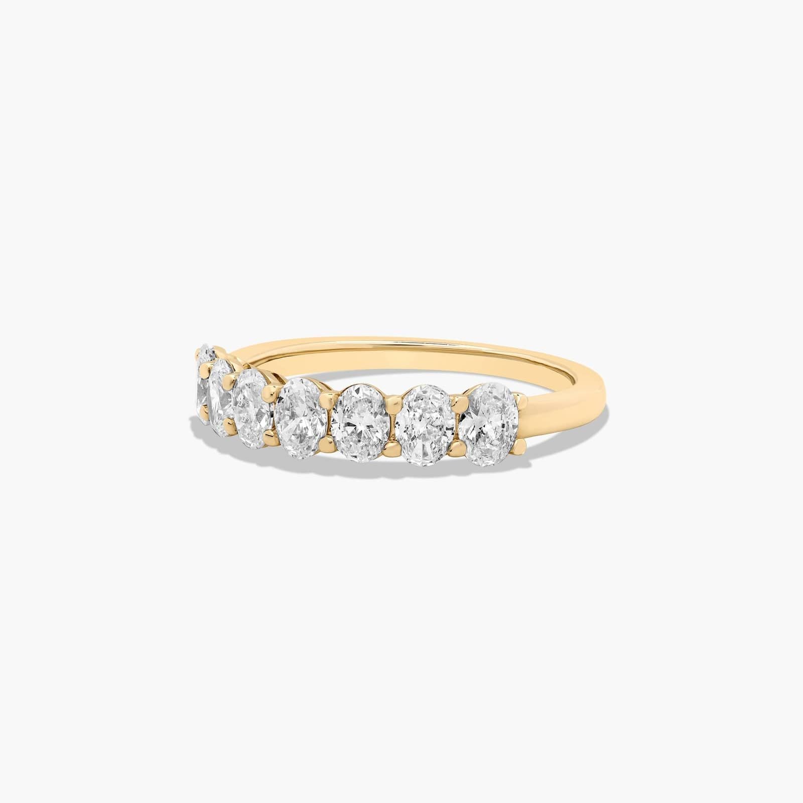 1ct Seven Stone Oval Cut Anniversary Ring | 10K Gold