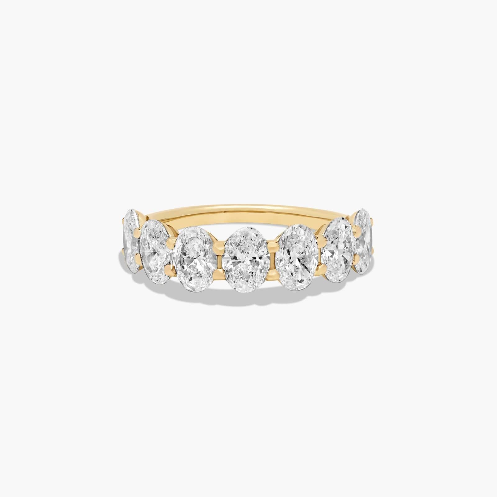 3.5ct Seven Stone Oval Cut Anniversary Ring | 10K Gold