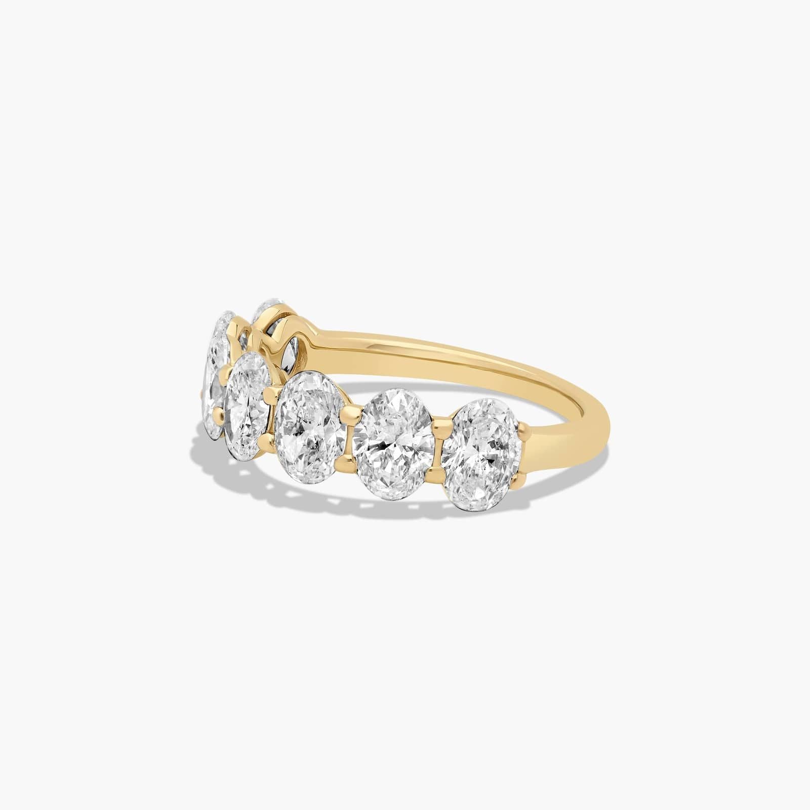 3.5ct Seven Stone Oval Cut Anniversary Ring | 10K Gold