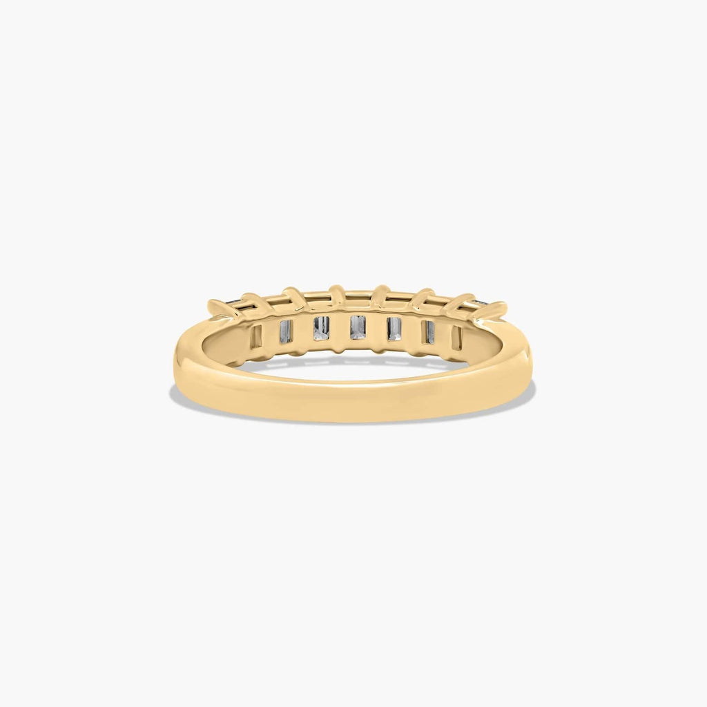 1ct Seven Stone Emerald Cut Anniversary Ring | 10K Gold