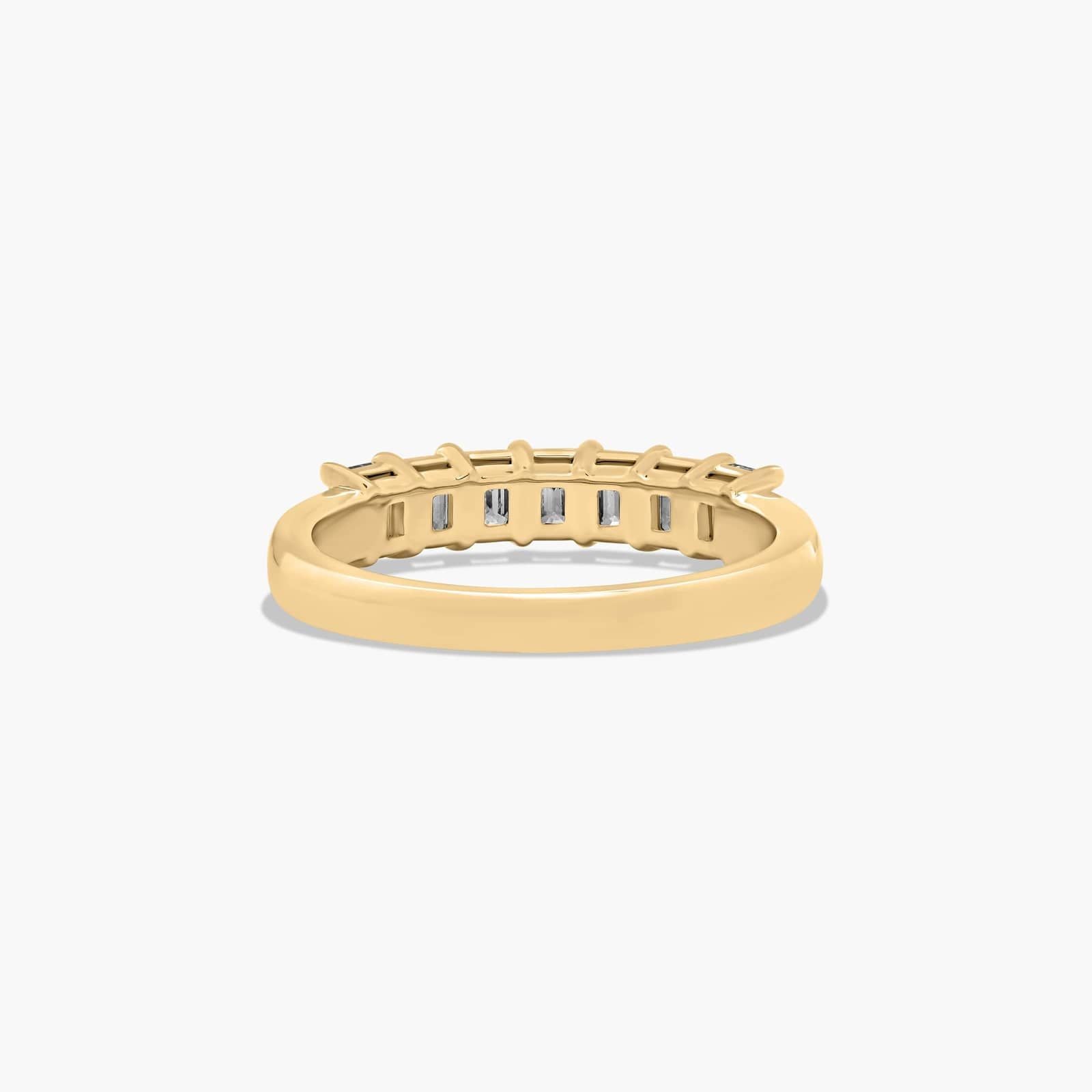 1ct Seven Stone Emerald Cut Anniversary Ring | 10K Gold