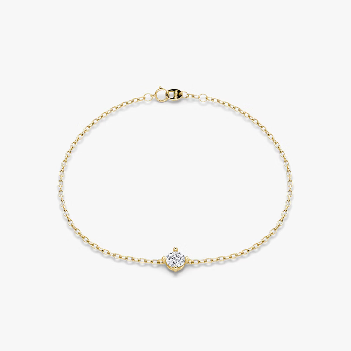 0.10ct Lab Diamond Bracelet | Round Solitaire | IGI Certified DEF VS | 10K White Gold