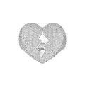 4ct Lab Diamond Broken Heart Ring | IGI Certified VS1 | 10K White Gold