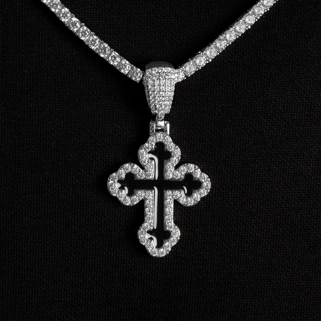 1.1ct Lab Diamond Cross Pendant | IGI Certified | 10K White Gold