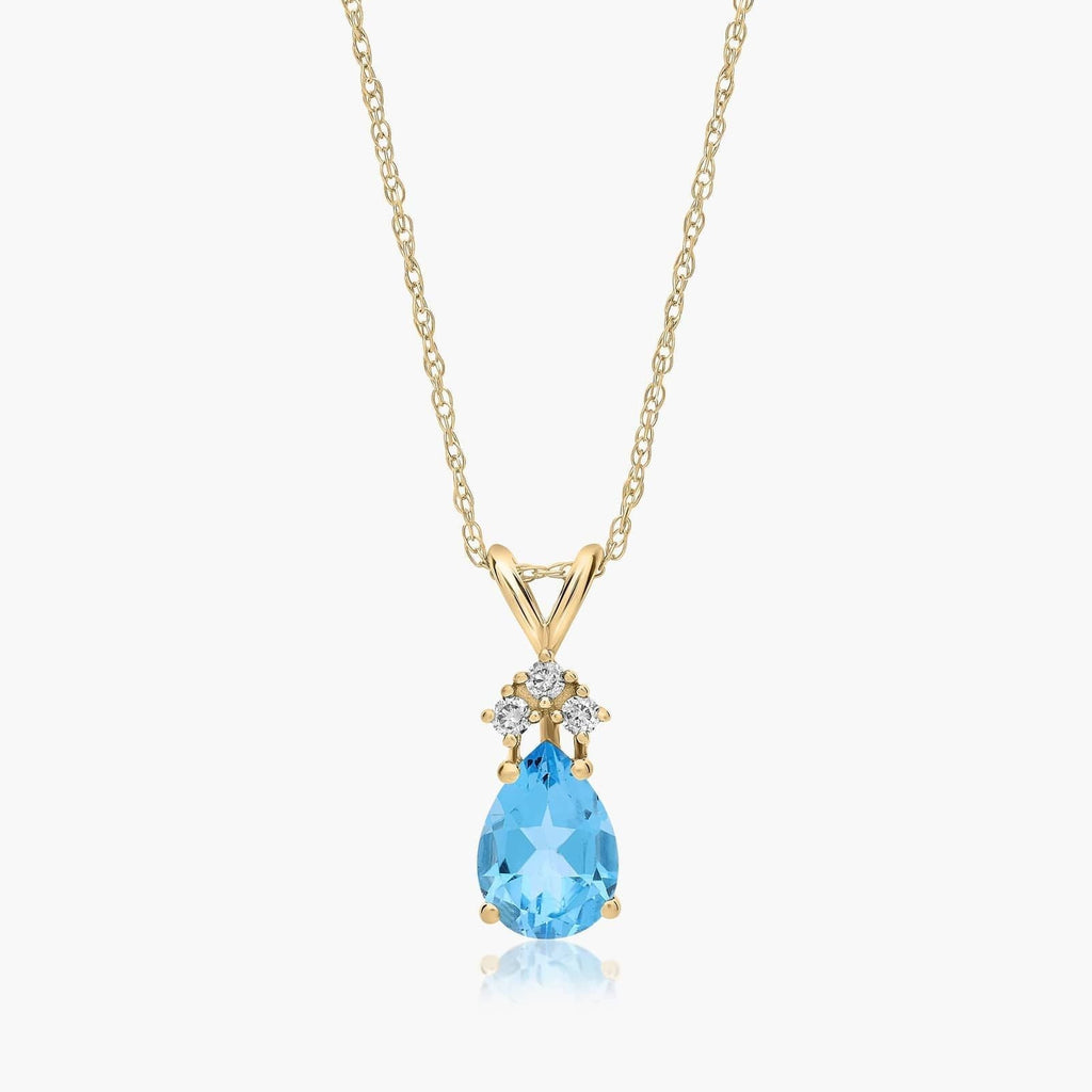 2.3ct Lab Diamond Pendant | Fancy Vivid Blue Center | IGI Certified | 10K White Gold