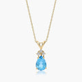 2.3ct Lab Diamond Pendant | Fancy Vivid Blue Center | IGI Certified | 10K White Gold