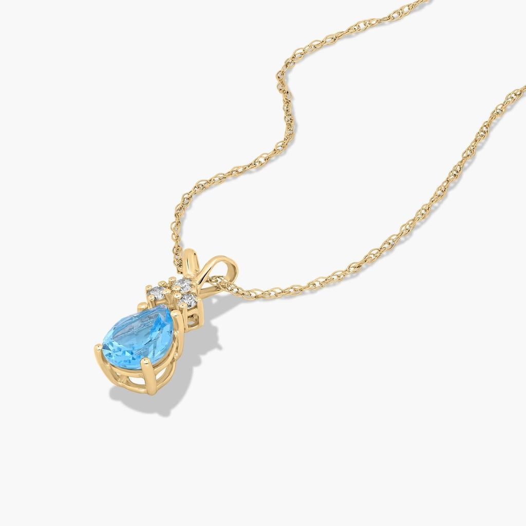 2.3ct Lab Diamond Pendant | Fancy Vivid Blue Center | IGI Certified | 10K White Gold