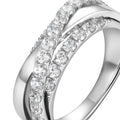 2.3ct Lab Diamond Band | Black & White Dual Channel | IGI Certified | 10K White Gold