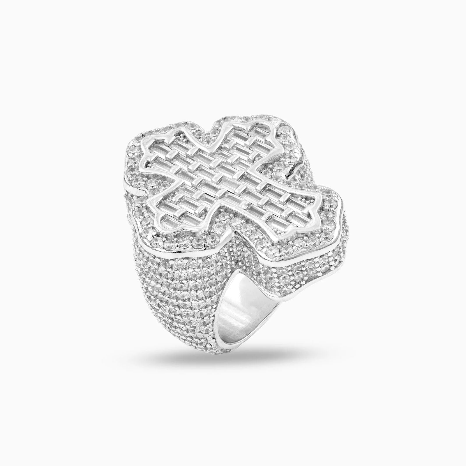 5.05ct Lab Diamond Cross Ring | IGI Certified VS | 10K White Gold