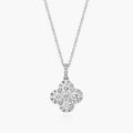 1ct Diamond Clover Pendant Necklace | 10K Gold