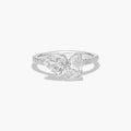 2.25ct Toi et Moi Pear & Heart Pavé Diamond Ring | 10K Gold