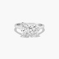 2ct Toi et Moi Pear & Round Diamond Bypass Ring | 10K Gold
