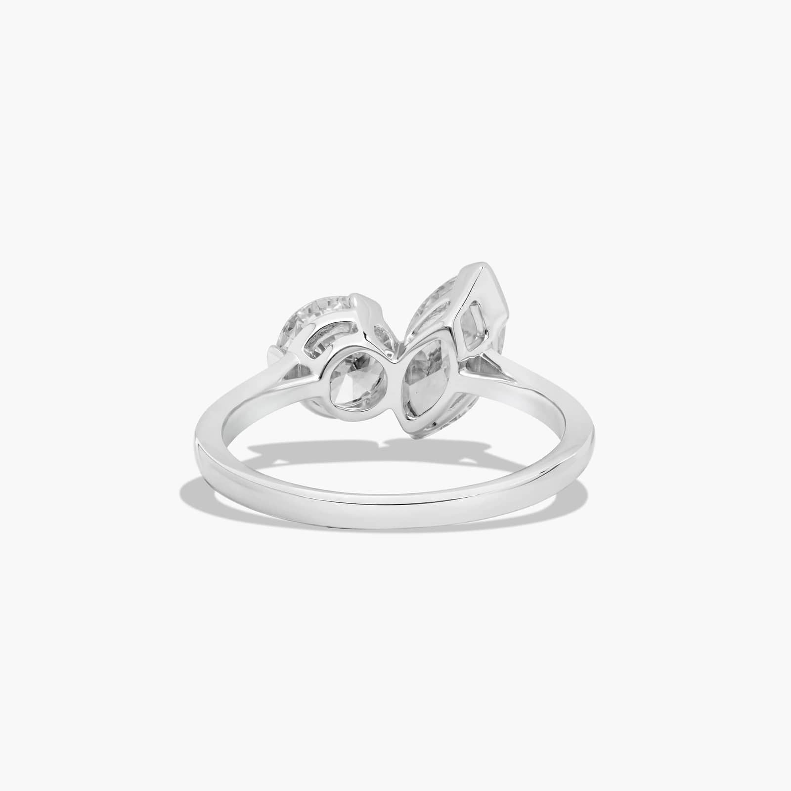 2ct Toi et Moi Pear & Round Diamond Bypass Ring | 10K Gold