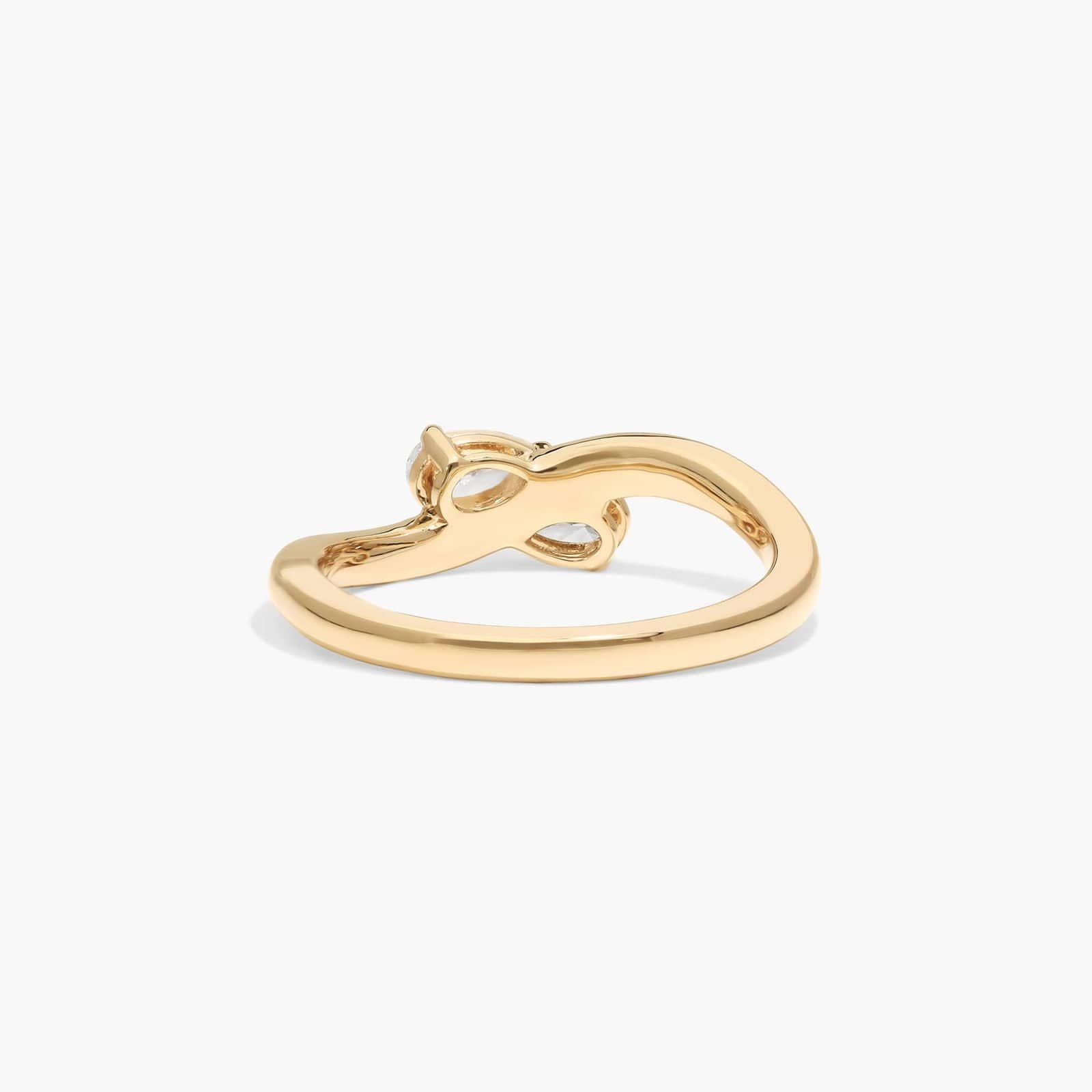 Two Stone Pear Diamond Ring | Toi et Moi Design | 10K Gold