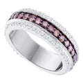 1.4ct Cognac Lab Diamond Band Ring | Round VS2+ | 10K White Gold