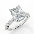 2.5ct Elongated Radiant Lab Diamond Engagement Ring | F VS1 | 10K Gold
