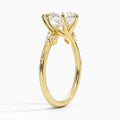 2ct Lab Diamond Ring | Pear Nature Vine | Marquise Accents | 10K White Gold | Engagement