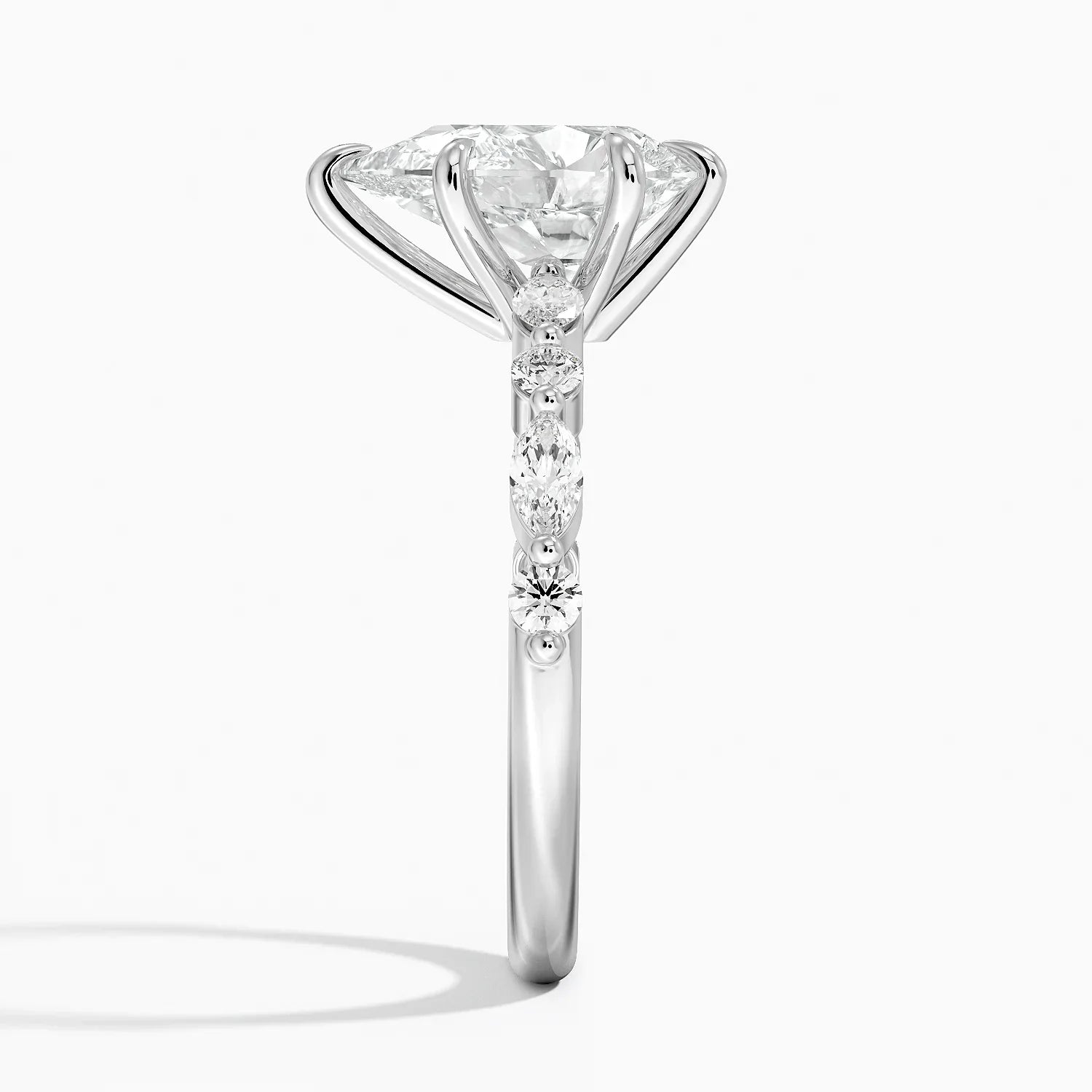 2.5ct Lab Diamond Halo Ring | Pear Cut | IGI Certified | 10K White Gold