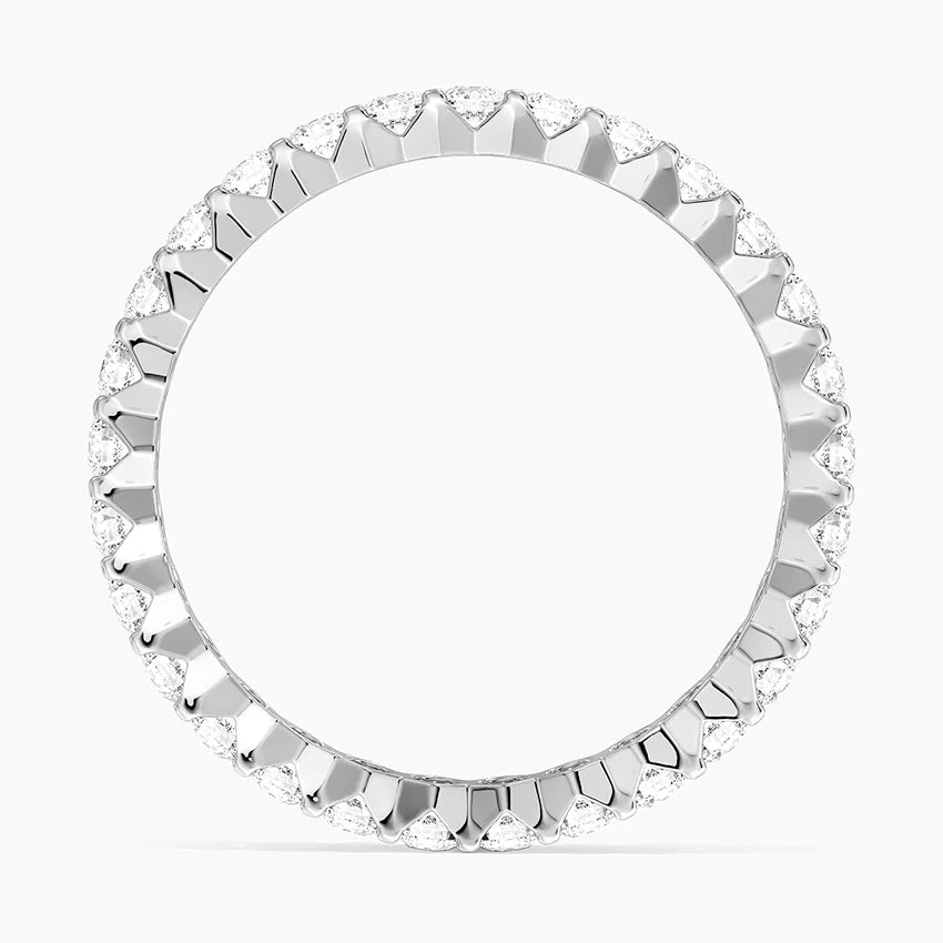 5ct Lab Diamond Eternity Band | Oval Shared Prong | IGI Certified | 10K White Gold