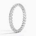 5ct Lab Diamond Eternity Band | Oval Shared Prong | IGI Certified | 10K White Gold