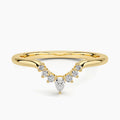 1ct Lab Diamond Ring | Crescent Contour | IGI Certified | 10K White Gold | Wedding Band