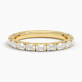 2ct Lab Diamond Ring | Emerald Half Eternity | IGI Certified | 10K White Gold