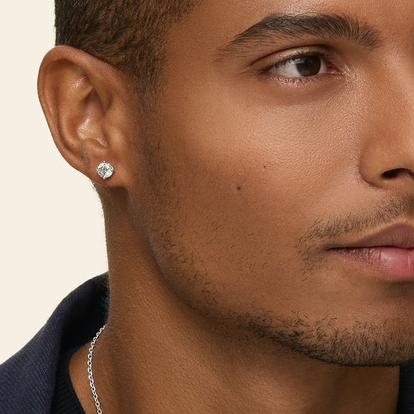 1ctw Lab Diamond Stud Earrings | Round Cut | IGI Certified VS DEF | 10K White Gold