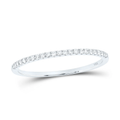0.12ct Lab Diamond Stackable Band | 10K White Gold