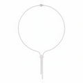 12ct Lab Diamond Necklace | Y Drop Lariat Tennis | IGI Certified | 10K White Gold