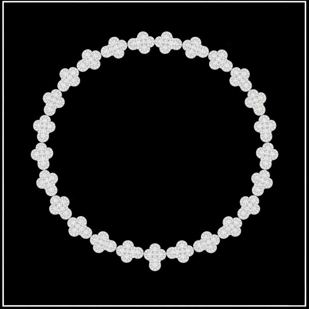 56ct Lab Diamond Necklace | Cross Pendant | IGI Certified | 10K White Gold