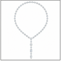 45ct Lab Diamond Necklace | Y Drop Lariat | IGI Certified DEF VS+ | 10K White Gold