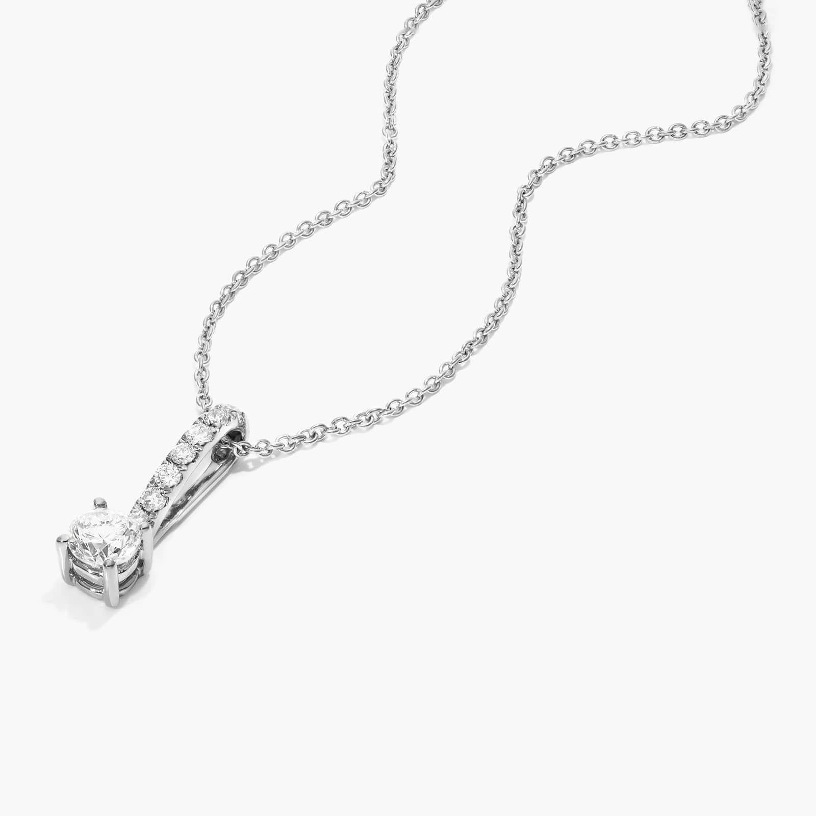 1.4ct Lab Diamond Drop Pendant Necklace | 1ct Center | IGI Certified VS DEF | 10K White Gold