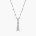 1.4ct Lab Diamond Drop Pendant Necklace | 1ct Center | IGI Certified VS DEF | 10K White Gold