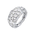 5.4ct Lab Diamond Dome Ring | Pear Bezel Set | IGI Certified VVS1 | 10K White Gold