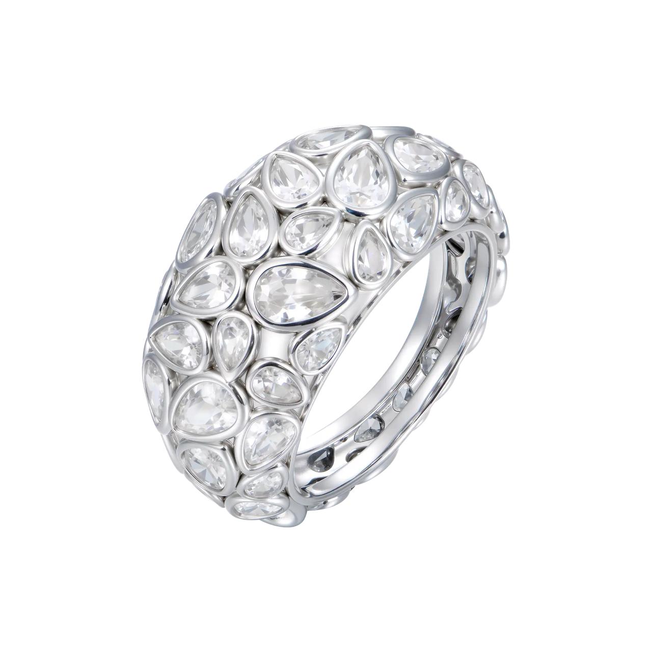 5.4ct Lab Diamond Dome Ring | Pear Bezel Set | IGI Certified VVS1 | 10K White Gold