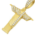 5.5ct Lab Diamond Christ Redeemer Pendant | IGI Certified | 10K Yellow Gold