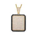 5.6ct Lab Diamond Rectangle Pendant | IGI Certified VS & VS2 Onyx | 10K Yellow Gold