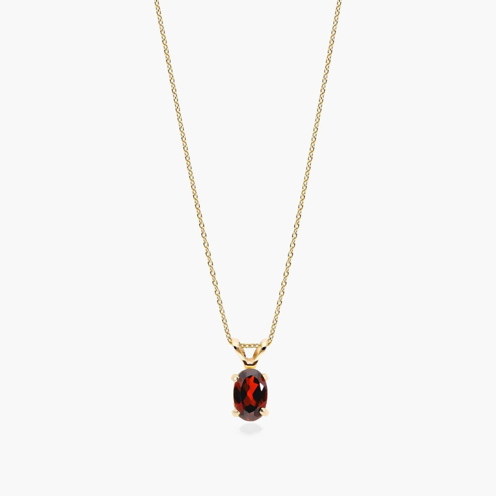2ct Lab Diamond Pendant | Fancy Vivid Red Oval | IGI Certified | 10K Yellow Gold