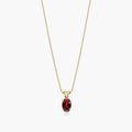 2ct Lab Diamond Pendant | Fancy Vivid Red Oval | IGI Certified | 10K Yellow Gold