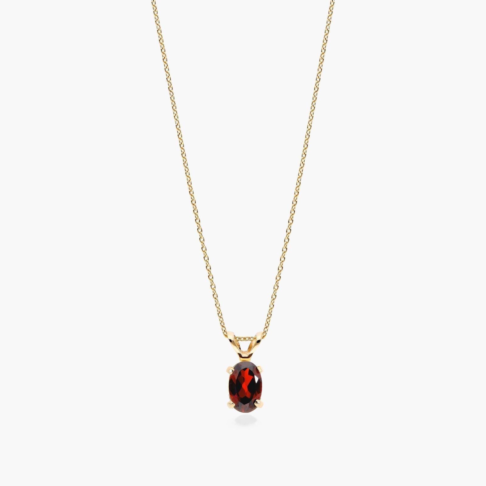 2ct Lab Diamond Pendant | Fancy Vivid Red Oval | IGI Certified | 10K Yellow Gold